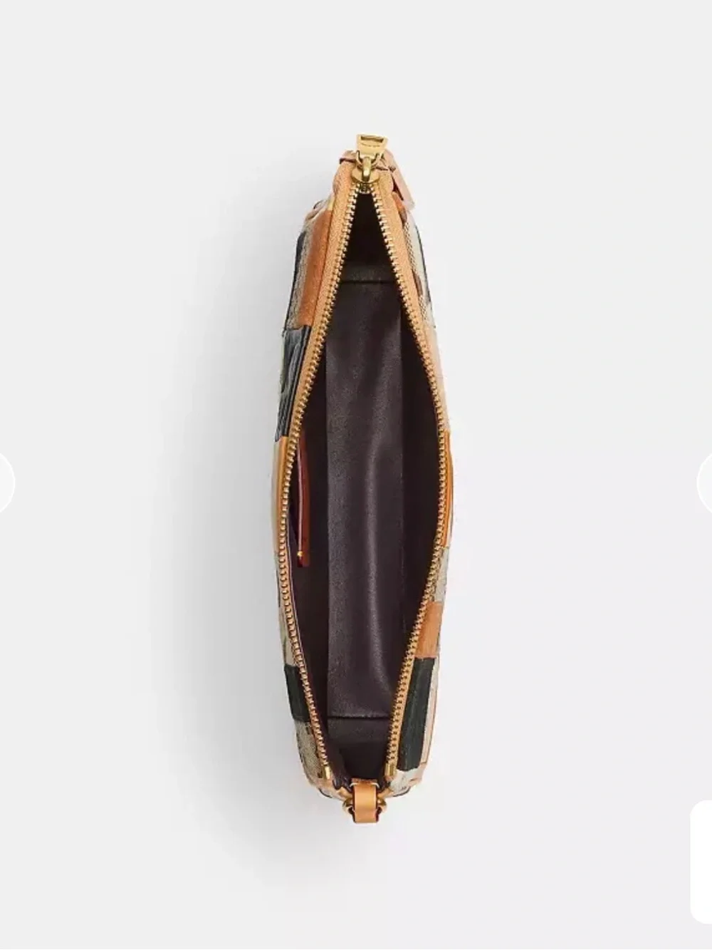 Coach Patchwork Shoulder Bag in Multi Brown and Black